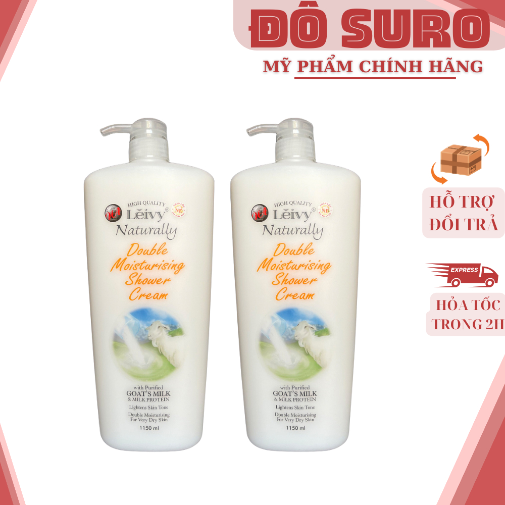 Sữa tắm dê trắng da Leivy Naturally 1150ml