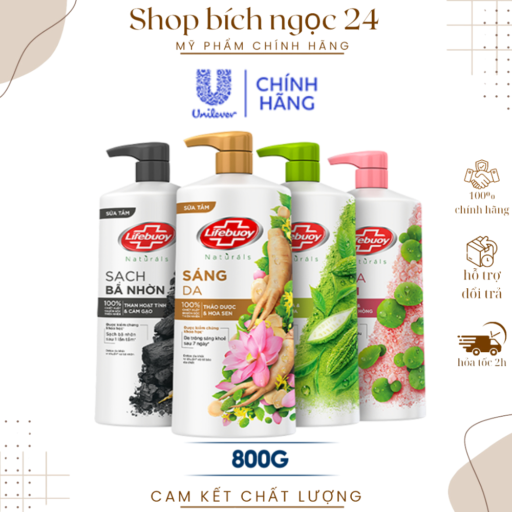 Sữa tắm Lifebuoy Detox và sạch sâu khỏi bụi mịn 800g