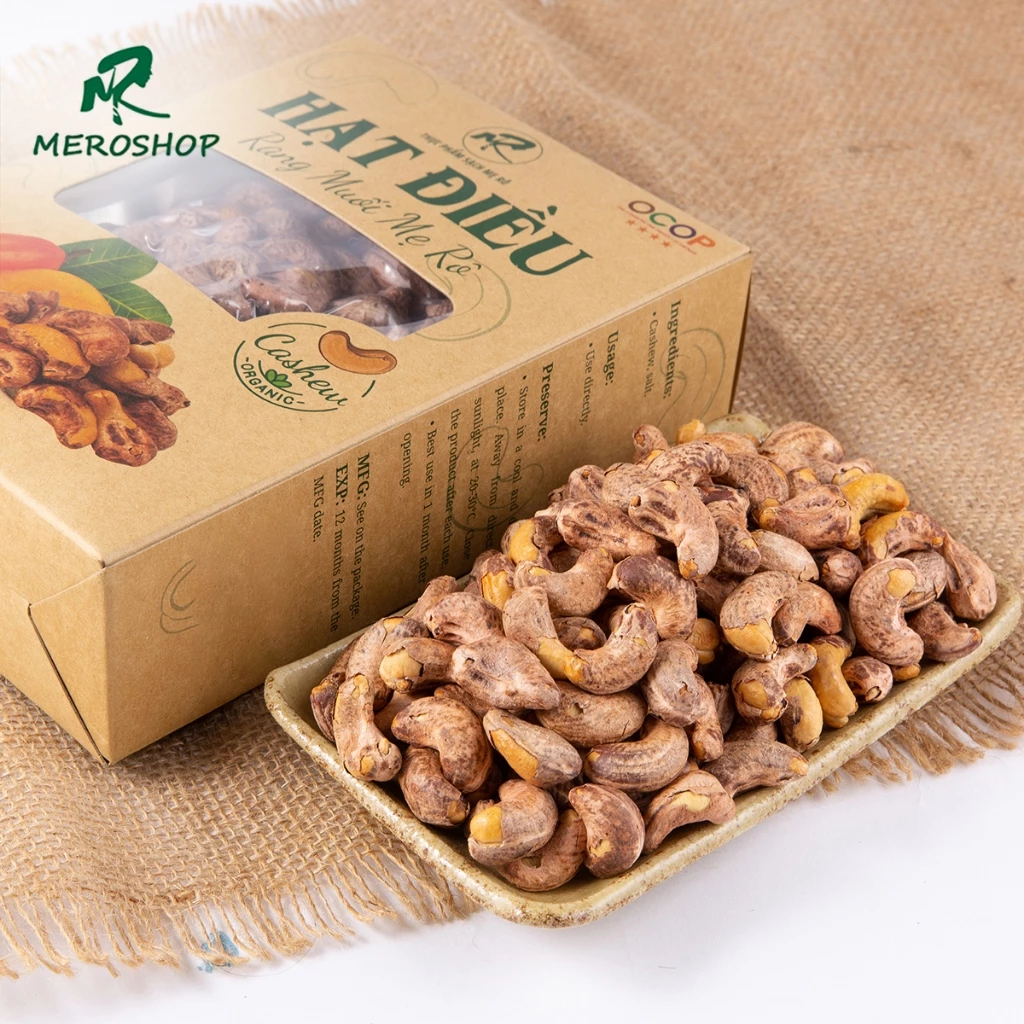 500Gr Hạt điều rang muối Mẹ rô. Có hồ sơ công bố, Xuất hóa đơn công ty đầy đủ