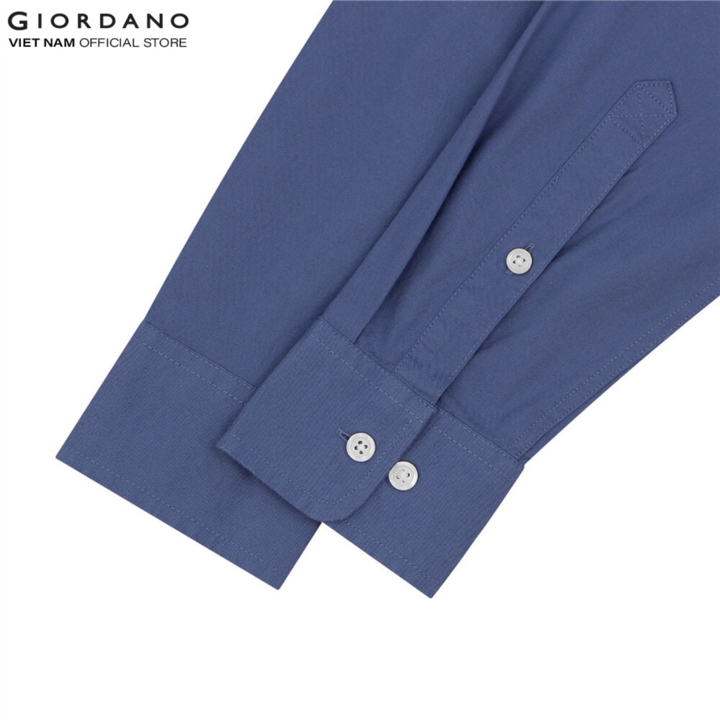 Ảnh GIORDANO Áo Sơ Mi Nam Dài Tay Logo Classics Shirts 01044043 3