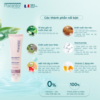 Kem Giảm Đốm Nâu, Thâm Nám Placentor Corrective Cream 30ml Unison