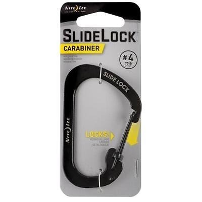 Móc khóa- Nite Ize CSL4-01-R6 - Slidelock #4 Carabiner (Thép đen Black Oxit)