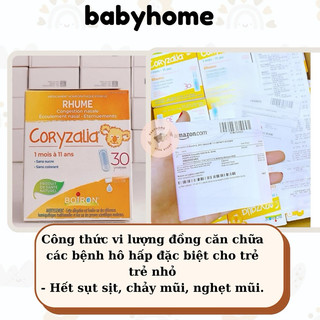 Muối uống vi lượng đồng căn Boiron Coryzalia cho bé từ sơ sinh