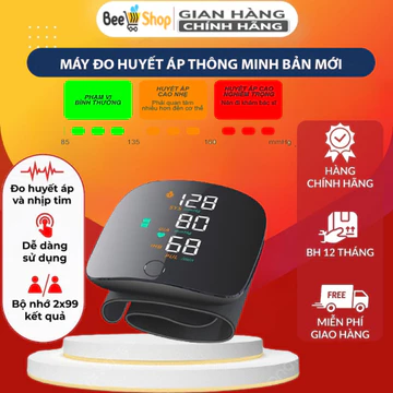 Máy đo huyết áp cổ tay điện tử WEB306, sử dụng đơn giản, đo tự động cảnh báo huyết áp và nhịp tim bất thường