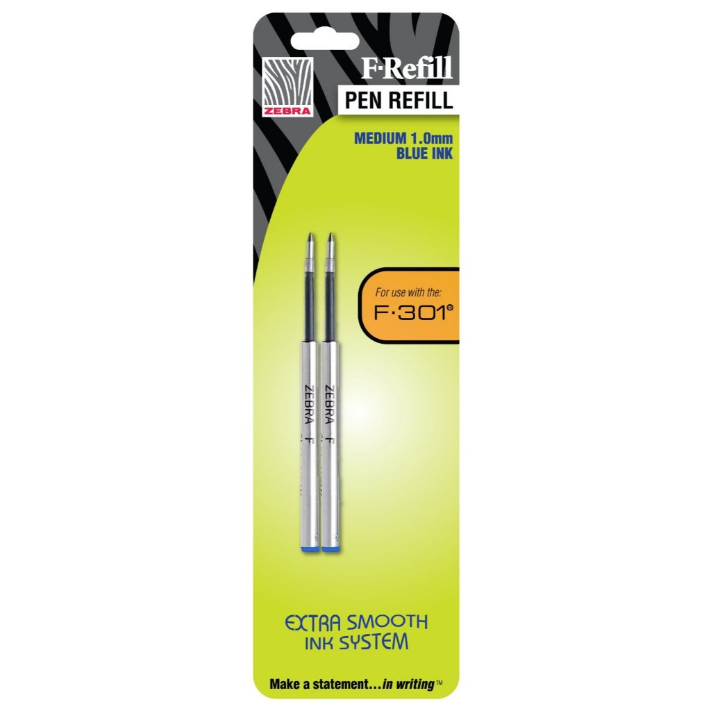 RUỘT BÚT THAY THẾ ZEBRA CHO BÚT TEC-PICOPEN BẢN TITANIM (F301/ 1.0MM/ 85422 - MÀU XANH BLUE PACK 2)
