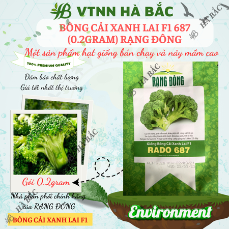 Hạt Giống Bông Cải Xanh RADO 687 (0,2g~75 Hạt) Rạng Đông, Hạt Giống Trồng Quanh Năm, Chịu Nhiệt Tốt - [Súp Lơ Xanh]