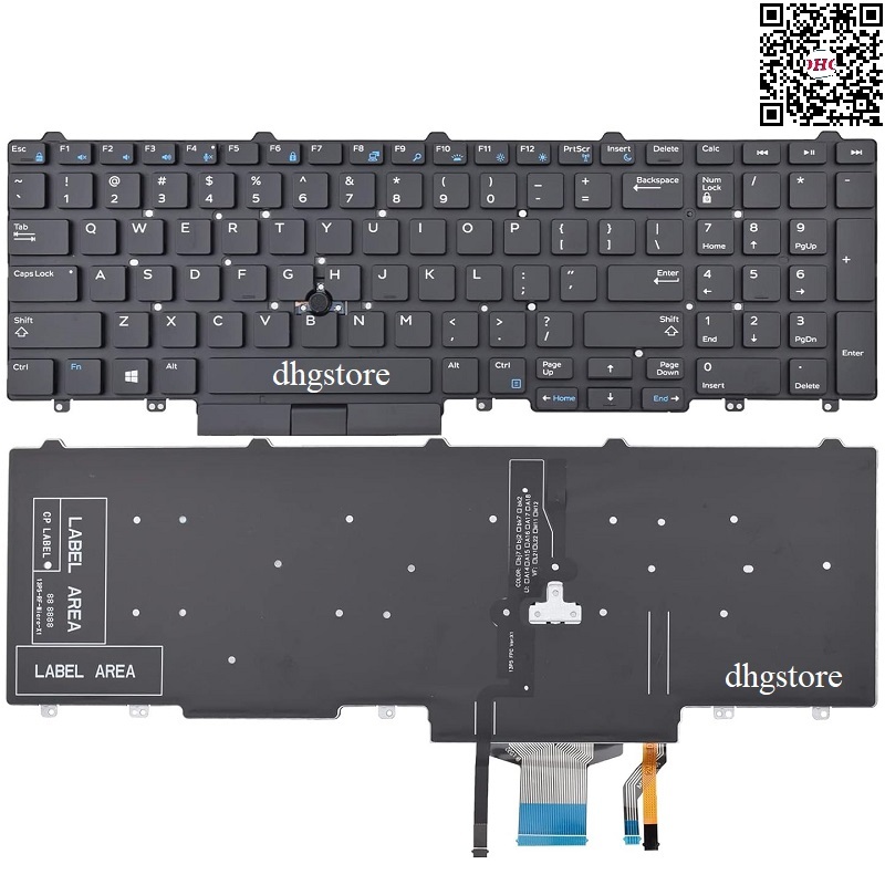 Bàn phím laptop Dell Latitude E5550 E5570 5580, Precision 3520 7510
