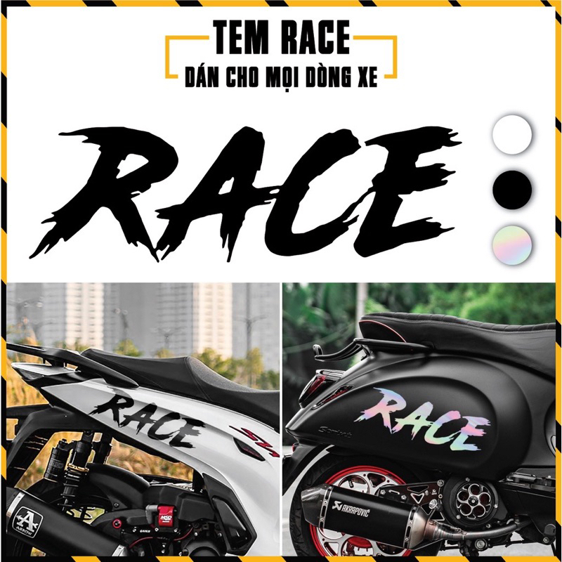 Tem RACE Kích Thước Lớn Trang Trí Xe | Shopee Việt Nam