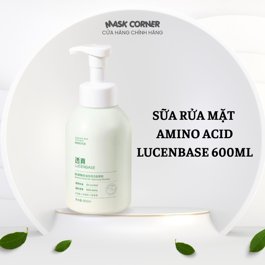 Sữa rửa mặt Amino Acid Lucenbase dọn sạch bã nhờn, kiềm dầu hiệu quả ...