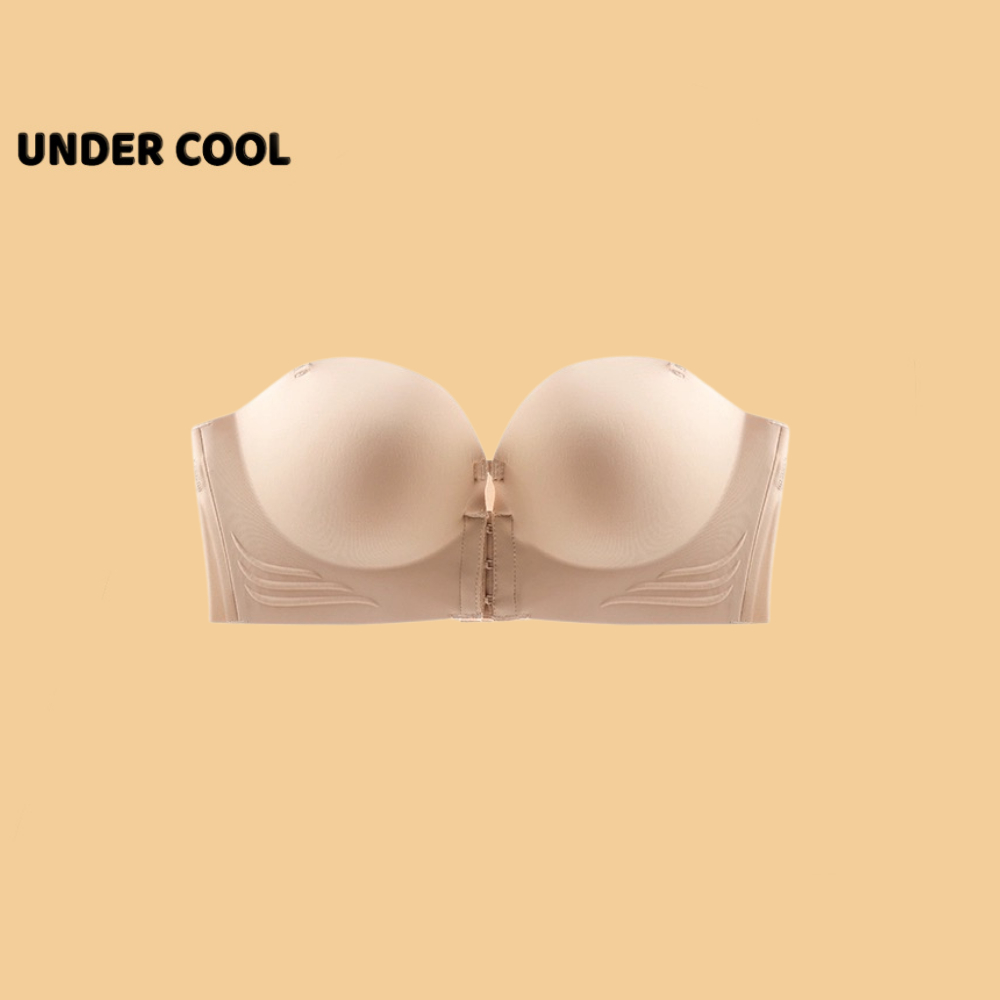 Áo Lót Nữ Đúc Su Cài Trước Quây Ngang UNDERCOOL Cup Ngang Đệm Dày Siêu Nâng Đẩy Màu Đen Trắng Be Nâu AL21