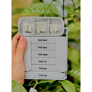 3 buổi MÀUMIX-Hộp đựng thuốc dán tường, hộp chia thuốc 7 ngày, hộp đựng thuốc 3 ngăn sáng trưa chiều