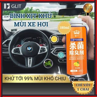 Bình Xịt Khử Mùi Làm Mát Không Khí, Hương Thơm Dịu Nhẹ Cho Phòng Ngủ, Phòng Bếp, Xe Hơi 180ML - GLIT