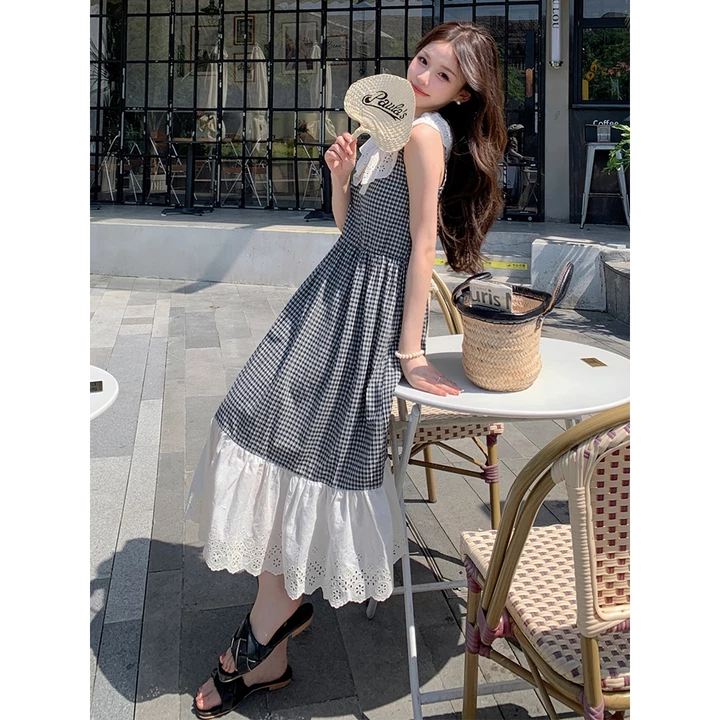 Váy maxi nữ dáng dài váy đi biển váy hai dây đầm maxi nữ váy yếm váy cup ngực cotton siêu mát đơn giản