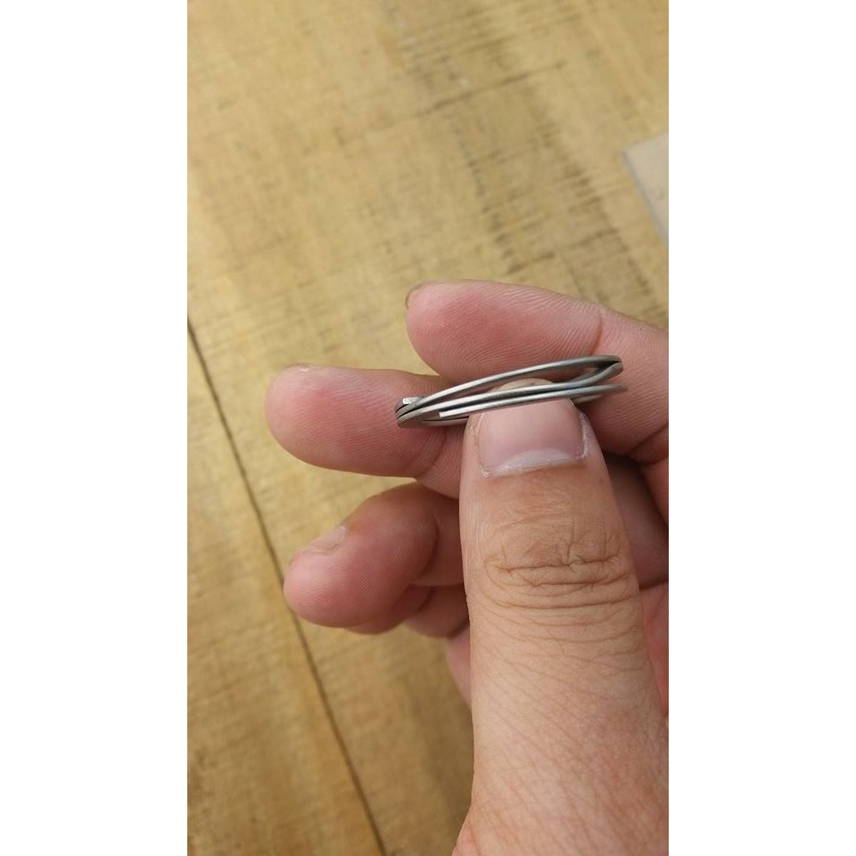 Móc khóa tròn dẹt EDC - Thép không gỉ - Loại EDC Key Press (30mm)