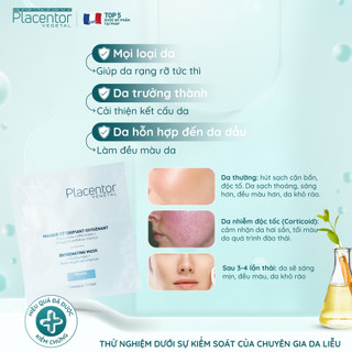 Mặt Nạ Thải Độc Tố tái tạo da Placentor Purifying Mask-1 Miếng 20ml Unison