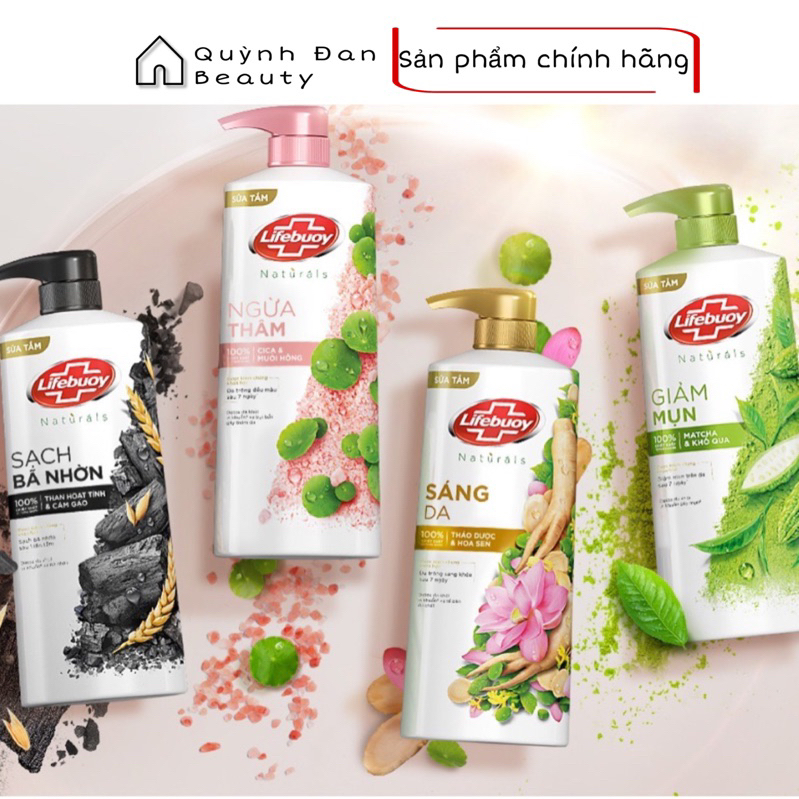 Sữa tắm Lifebuoy Detox Matcha Khổ Qua, Muối hồng, Than Hoạt Tính, Cà Phê, Băng Vĩnh Cửu 800gr