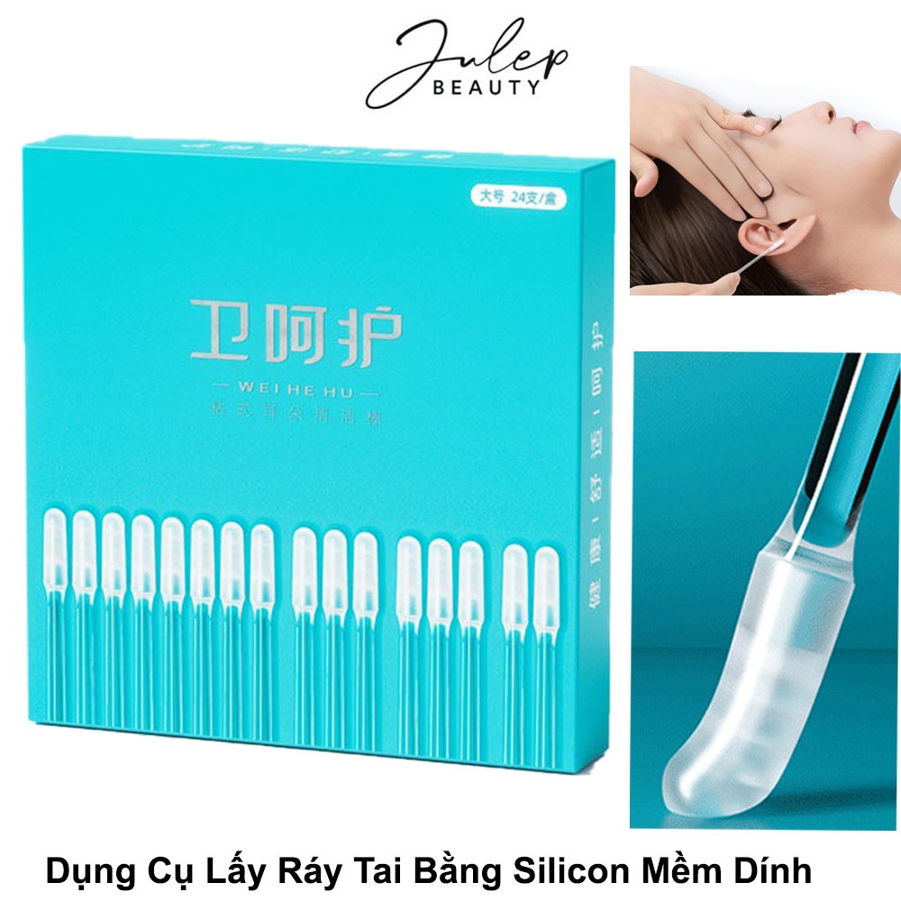 Hộp 24 Tăm Bông Lấy Ráy Tai Bằng Silicon Mềm Có Dính - Dụng Cụ Lấy Ráy ...