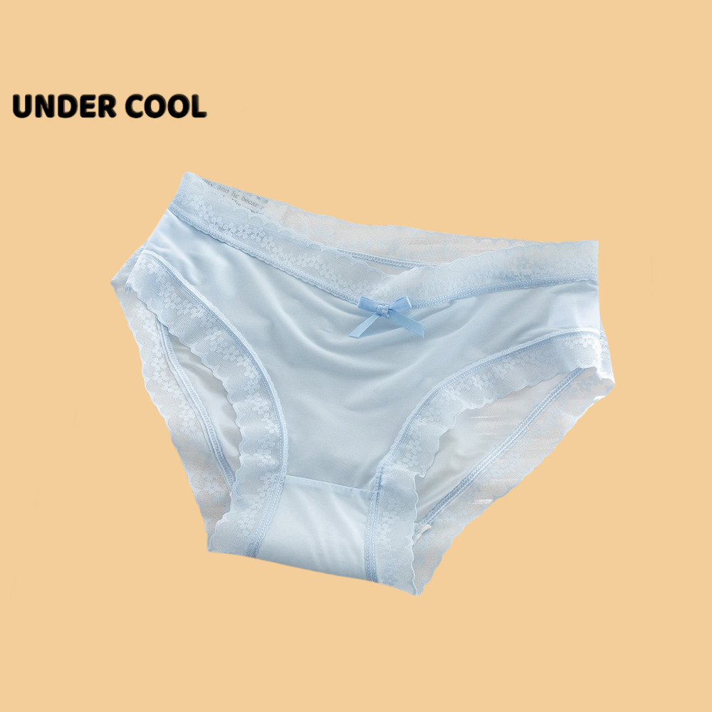Quần Lót Nữ Ren Mềm UNDERCOOL Viền Ren Hoa Phối Nơ Gợi Cảm Quyến Rũ QL26