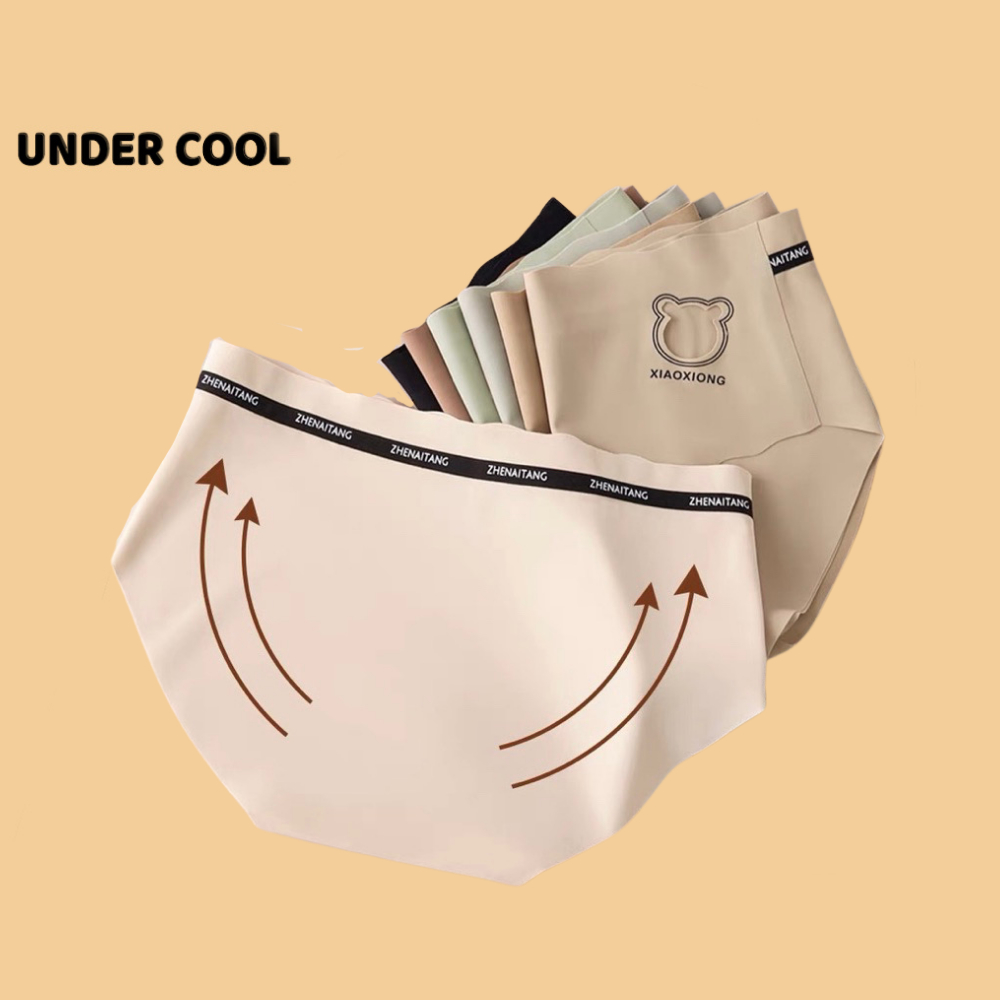 Quần Lót Nữ Đúc Su Tàng Hình UNDERCOOL Viền Sóng Khoét Hình Phối Chữ Ép Đáy Kháng Khuẩn Nhiều Màu QL20