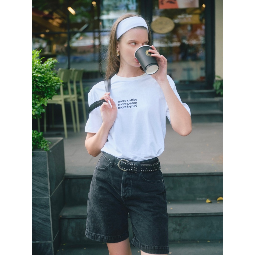 TheBlueTshirt - Quần shorts jeans có nhiều màu cho nữ - Dad Shorts - Women