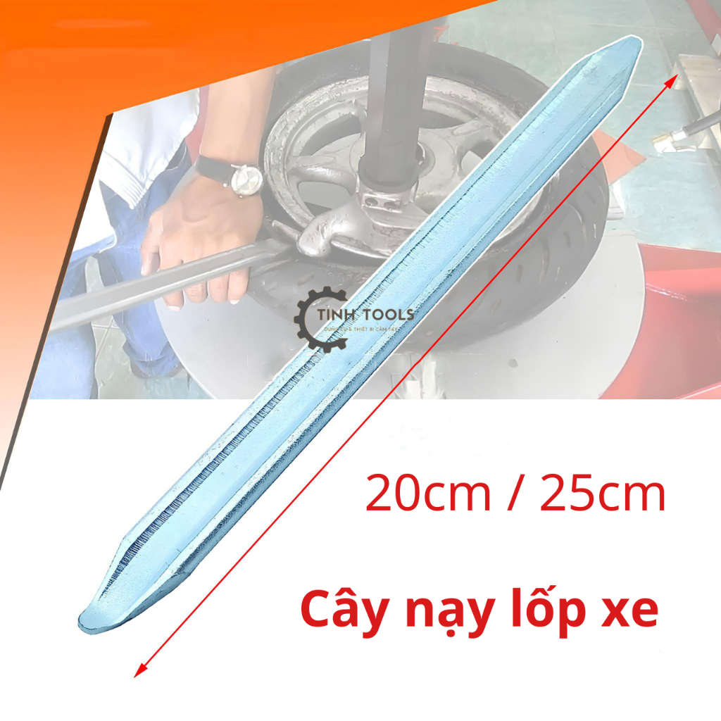 Cậy vỏ xe thân trơn 2T dài 20cm và 2T5 dài 25cm, nạy lốp, móc lốp xe máy xe đạp hàng Việt Nam
