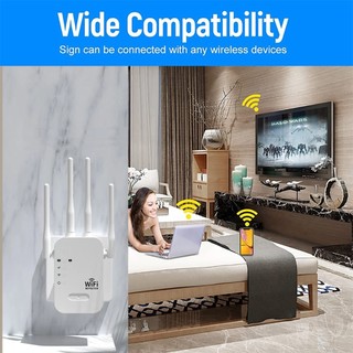 Kích sóng Wifi 4 râu tốc độ cao 300Mbs. Mở rộng vùng phủ sóng, cải thiện tốc độ mạng Wifi