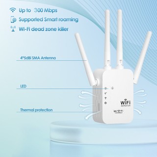 Kích sóng Wifi 4 râu tốc độ cao 300Mbs. Mở rộng vùng phủ sóng, cải thiện tốc độ mạng Wifi