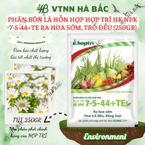 Phân Bón Lá Hỗn Hợp Hợp Trí HK NPK 7-5-44+Te Ra Hoa Sớm, Trổ Đều (250gram)