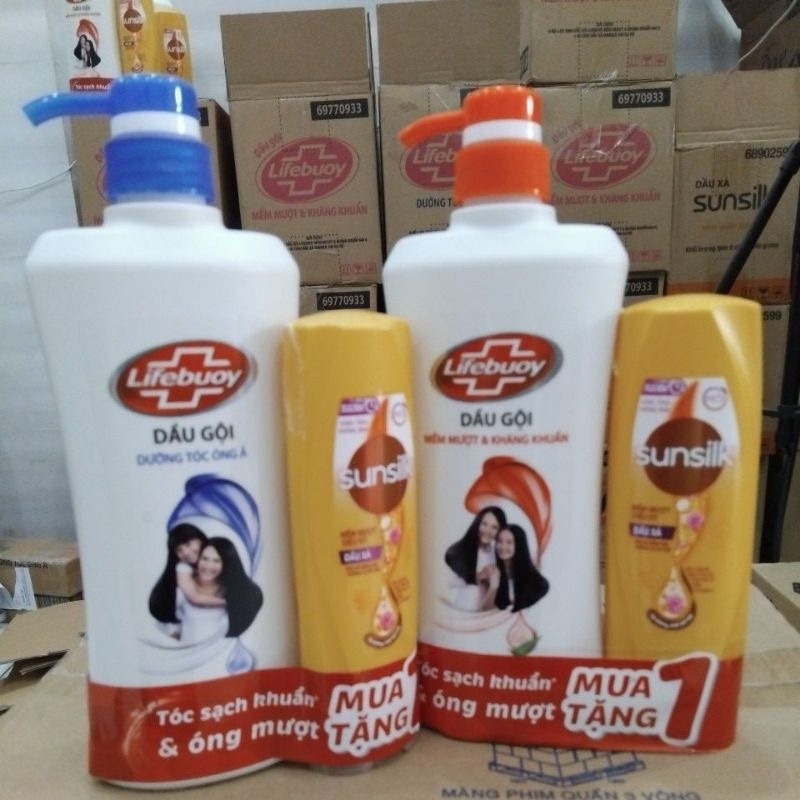 Dầu Gội Lifebuoy Tóc Dày Óng Ả 640g tặng kèm lifebuoy / sunsilk