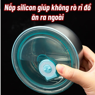 Hộp inox tròn đựng đồ ăn để tủ lạnh ngăn mùi, có nắp dễ dàng bảo quản tiện lợi cho gia đình