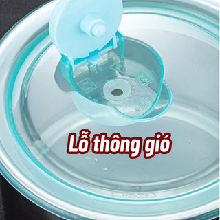 Hộp inox tròn đựng đồ ăn để tủ lạnh ngăn mùi, có nắp dễ dàng bảo quản tiện lợi cho gia đình