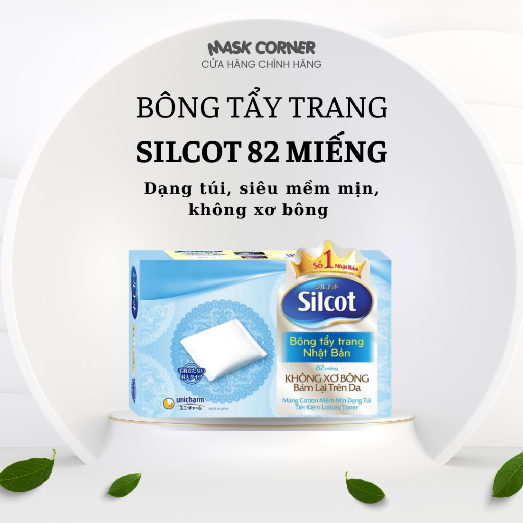 Bông tẩy trang Silcot xanh dương 82 miếng/ hộp | Shopee Việt Nam
