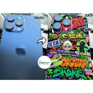 Tấm dán Skin Mặt Sau Mẫu Boy MS03 FULL VIỀN 15promax , 14promax , 13promax , 12promax , 11promax  - FukiShop