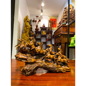 Tượng Bát Mã Truy Phong - Mã Đáo Thành Công trang trí phòng khách Quà tặng tân gia, khai trương
