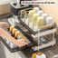 Kệ úp ly cốc, bình sữa - Kệ mỹ phẩm 2 tầng inox FINLEY Shiny trong suốt có khay hứng nước, khay úp ly cốc, khay trà