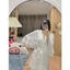 HT236 Áo choàng ngủ lụa sexy tay loe sang chảnh, áo choàng sexy quyến rũ HT236