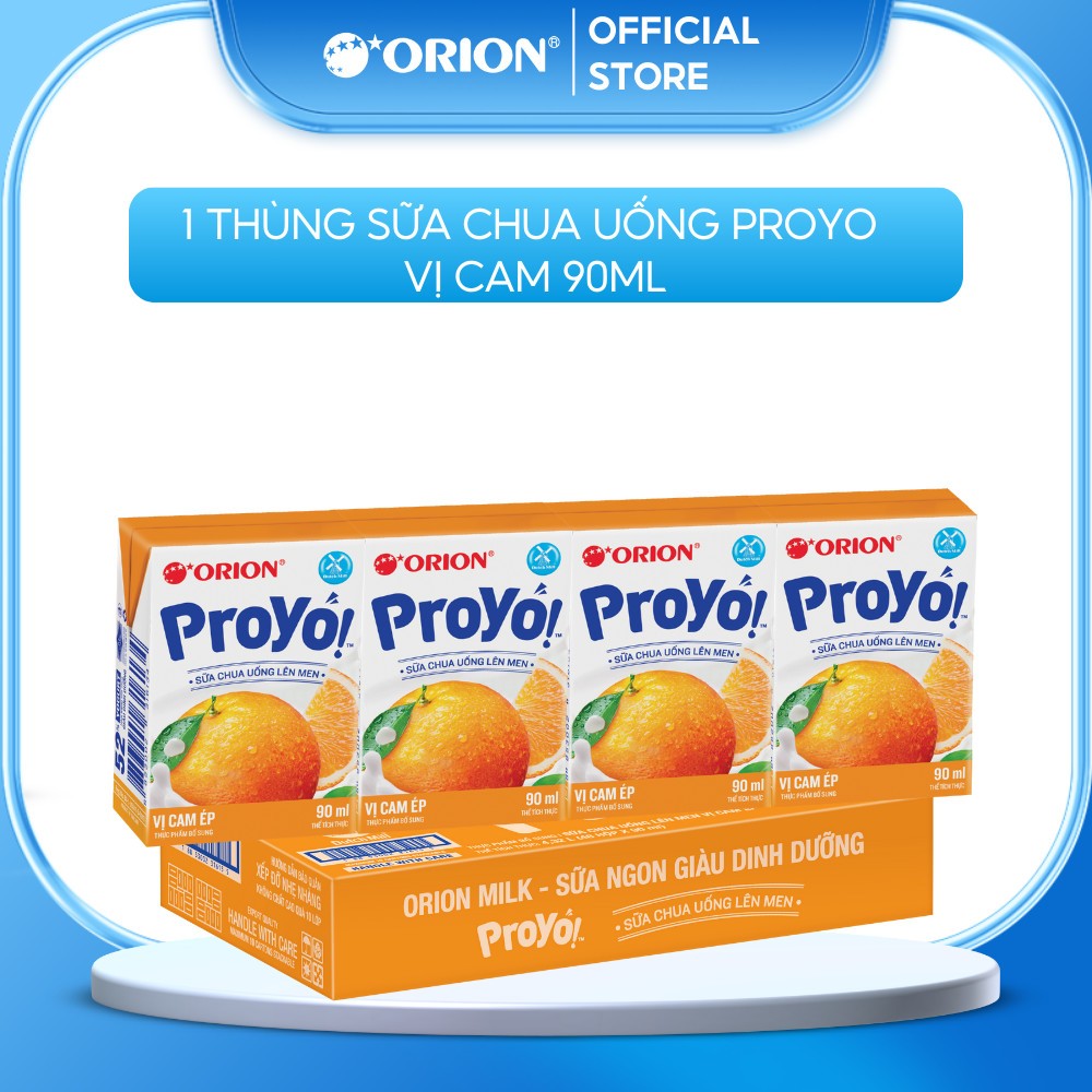Thùng 48 hộp Sữa Chua Uống ORION ProYo vị Cam Ép 90ML | Shopee Việt Nam