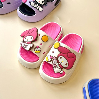 Dép Bánh Mì Gắn Sticker Thỏ, Kuromi, Người Nhện, Ô tô Chất Liệu Nhựa EVA Siêu Nhẹ Cho Bé (BM9)