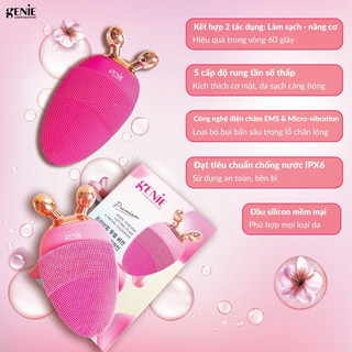 Máy Rửa Mặt Nâng Cơ Genie Premium Dual Version Lifting Vline x Facial Cleanser ( Sale Móp Vỏ Hộp Do Vận Chuyển )