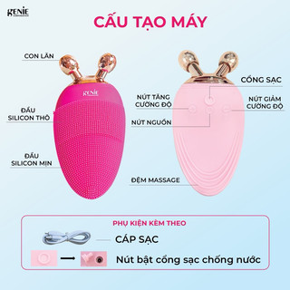 Máy Rửa Mặt Nâng Cơ Genie Premium Dual Version Lifting Vline x Facial Cleanser ( Sale Móp Vỏ Hộp Do Vận Chuyển )