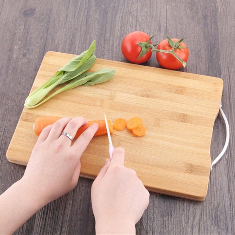 Thớt Tre Chất Liệu Tự Nhiên, An Toàn Cho Sức Khỏe Kích Thước Hình Chữ Nhật 20x30cm Siêu Tiện Lợi