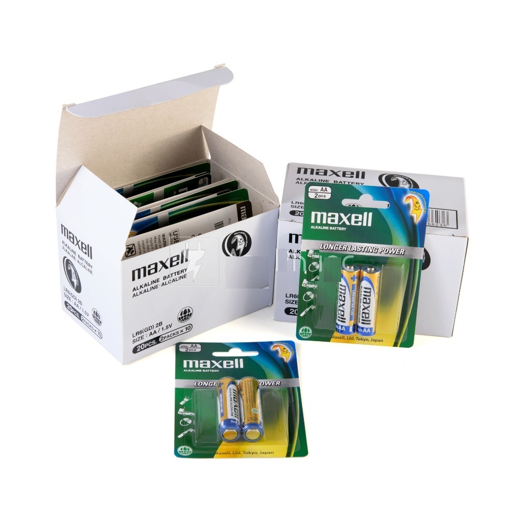 Vỉ 2 Viên Pin Maxell AÂ, AAA, 2A, 3A alkaline chính hãng, dòng điện ổn ...