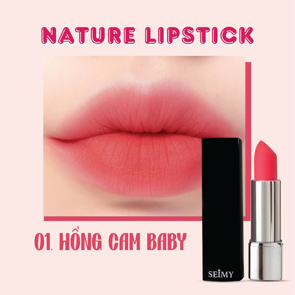 Ảnh Son thỏi lì Seimy - Nature Lipstick 3,5g 3