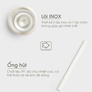 Bình giữ nhiệt Tyeso chính hãng 530ml bình nước giữ nhiệt Fan House inox 304 khắc tên theo yêu cầu