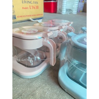 Set 3 Hủ Gia Vị Châu Hưng Kèm Thìa, Có Khay Để Gia Vị Chống Trượt