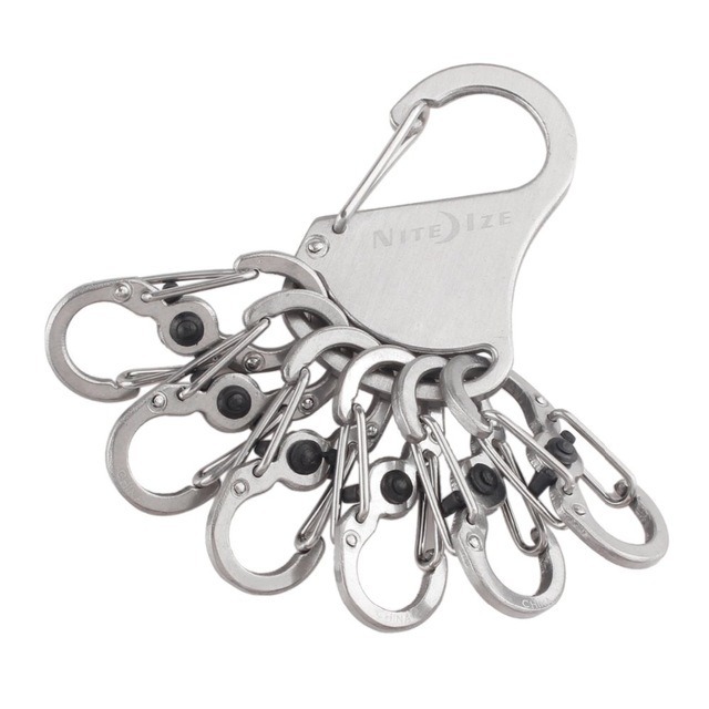 Móc khóa - Nite Ize KLK-11-R3 - KeyRack s-biner Bạc (thép không gỉ)