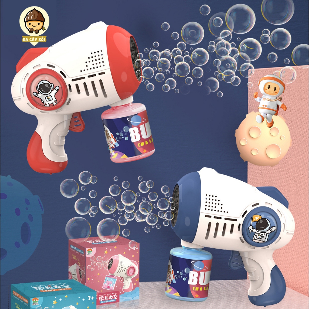 Súng bắn bong bóng xà phòng nhiều hình dễ thương cho bé, đồ chơi máy bắn bóng bóng siêu dễ thương