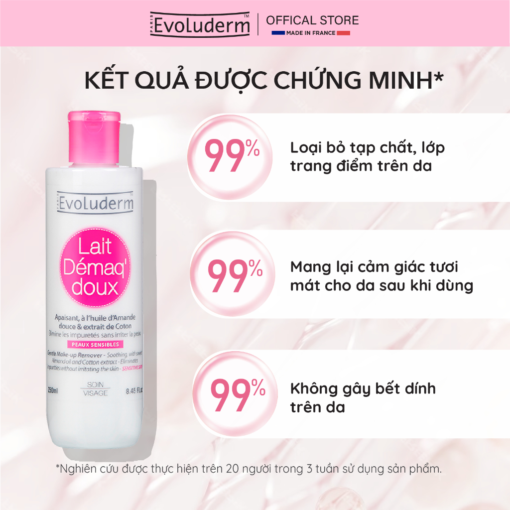 Ảnh Sữa tẩy trang rửa mặt Evoluderm dưỡng ẩm dịu nhẹ dành cho da nhạy cảm 250ml 2
