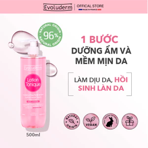 Nước Hoa Hồng thiên nhiên thuần chay Evoluderm Cho Da Khô Và Nhạy Cảm 500ml (QT)