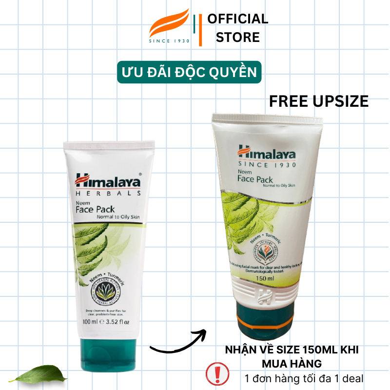 Ảnh FREE UPSIZE Mặt nạ đất sét kiềm dầu giảm mụn Himalaya Neem Face Pack 100ml 1